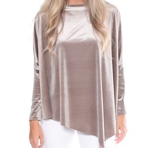 Asymmetrical Velvet Dip Top